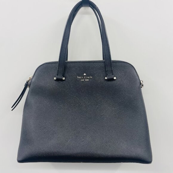 Kate Spade New York Saffiano Leather Top Handle Satchel Purse Zipper Closure - Picture 1 of 12